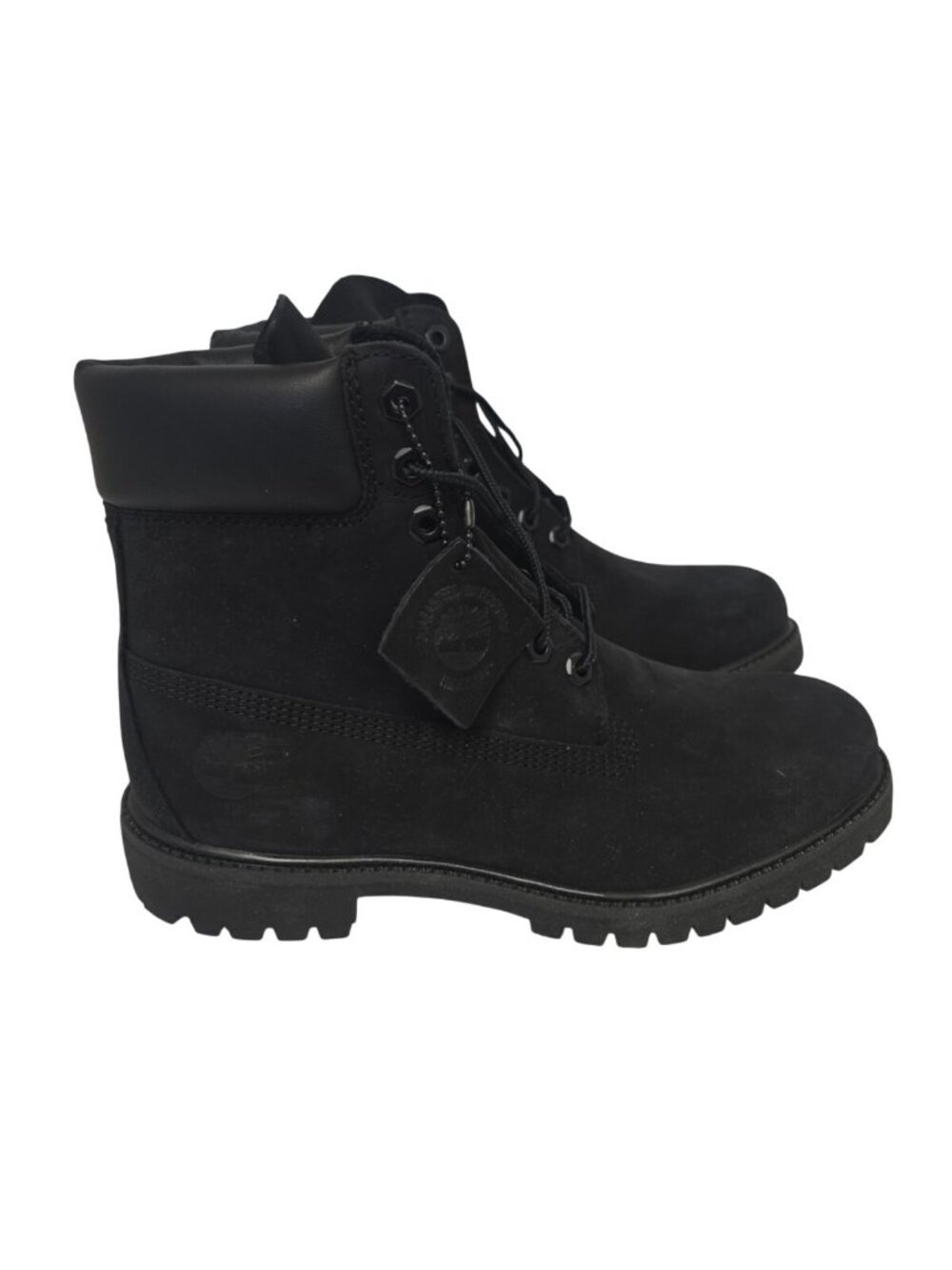Timberland Men's 10073 6-Inch Premium Nubuck Waterproof Boot Black Size 9W - Picture 2 of 8